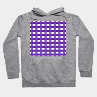 Navy Blue Checkered Gingham Pattern Hoodie